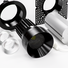 American Lighting RHYM-DL3R-15-36-THNC-5CCT-BK - RHYME DOWNLIGHT DEEP BAFFLE ROUND