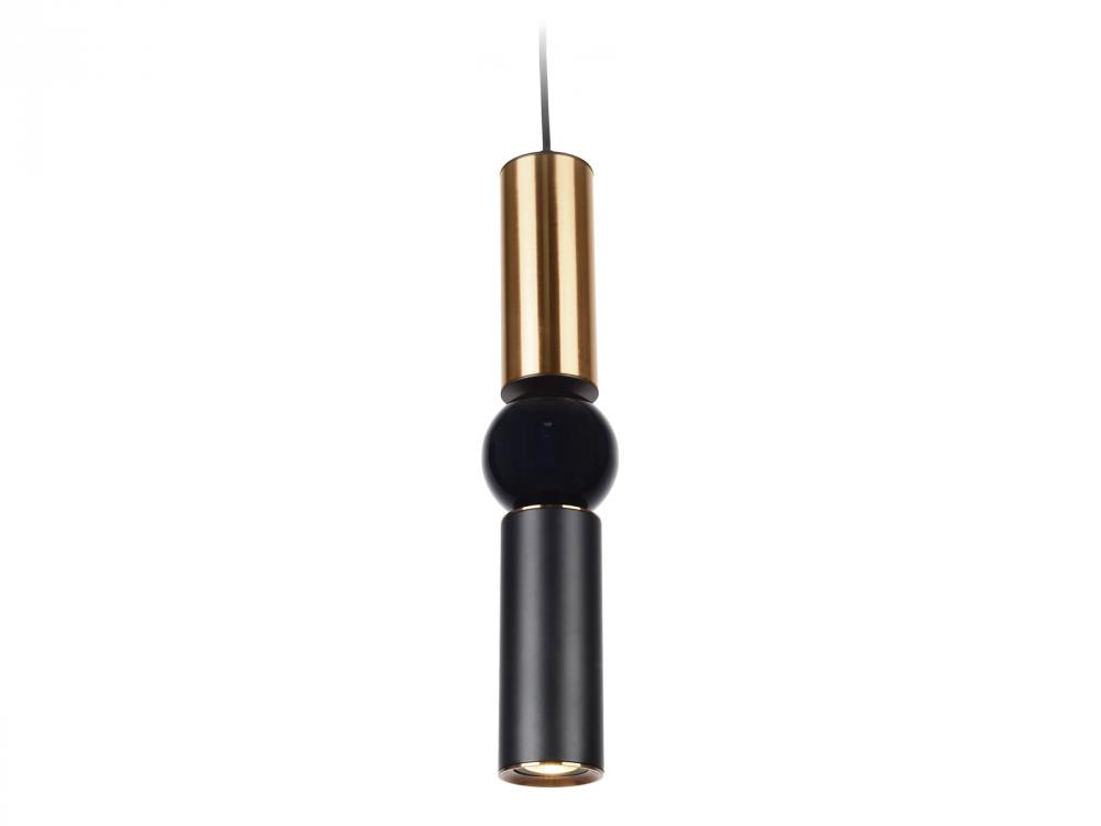 Cicada 1 Light Pentant Brushed Brass And Black