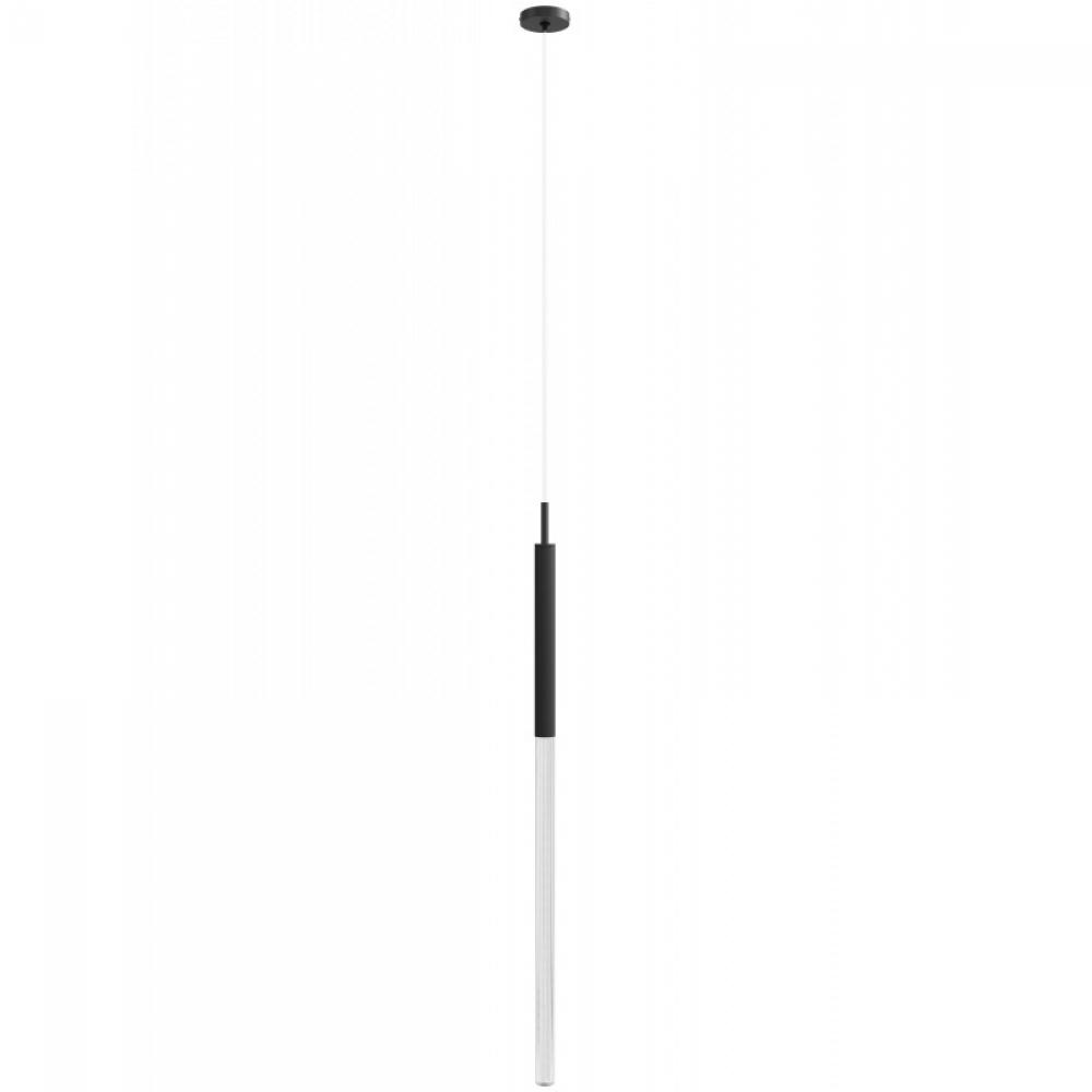 Main Street  1 Light Snow Acyrlic Pendant in Black