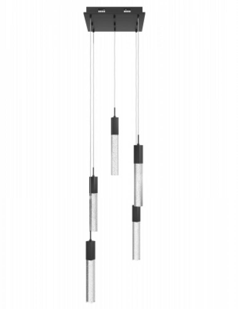 The Original Glacier Collection 5 Light Multi Pendant in Polished Chrome with Bubbled Crystal