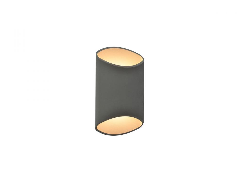 Avenue Outdoor 12" Cylindrical Sconce in Silver