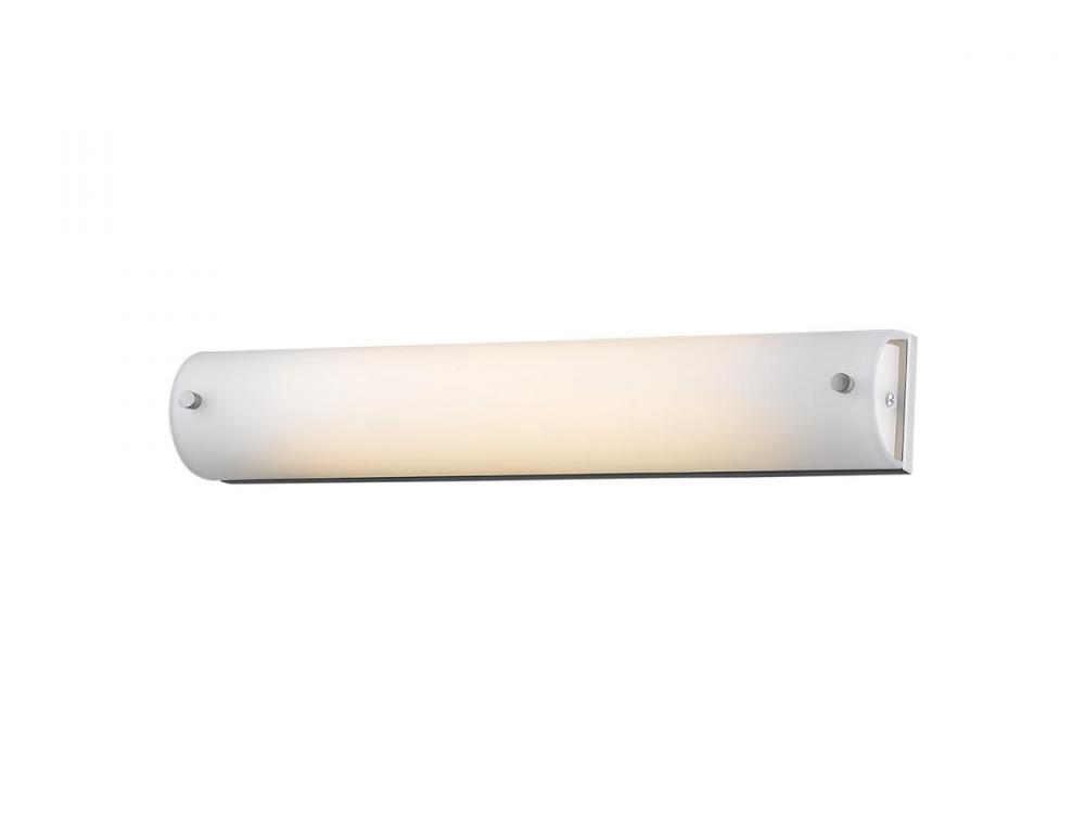 Cermack St. 18"  LED Resctangular  Vanity Bath Bar in Brushed Nickel with Frosted Glass