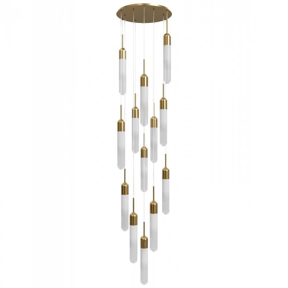 Tribeca 13-Light Pendant In Aged Brass