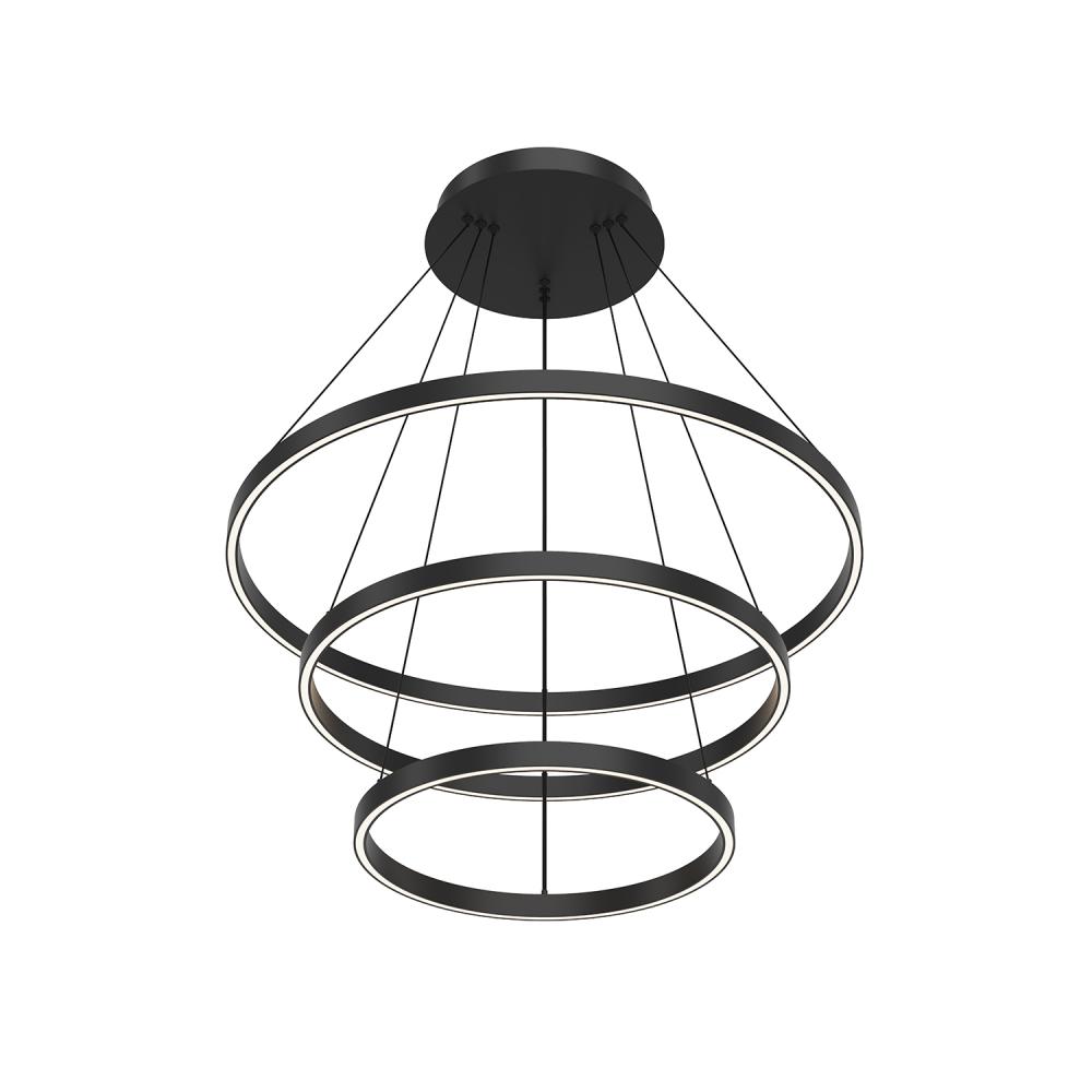 Cerchio 32-in Black LED Chandeliers