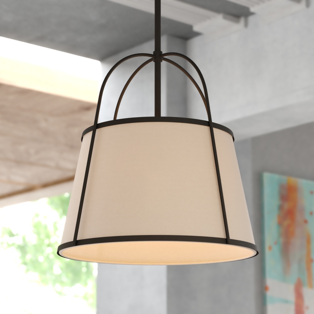 Marion 15-in. 1 Light Pendant Matte Black