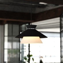 Vaxcel International P0440 - Loomis 15-in. 1 Light Pendant Matte Black