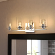 Vaxcel International W0530 - Park Ridge 27.5-in. W 4 Light Vanity Satin Nickel