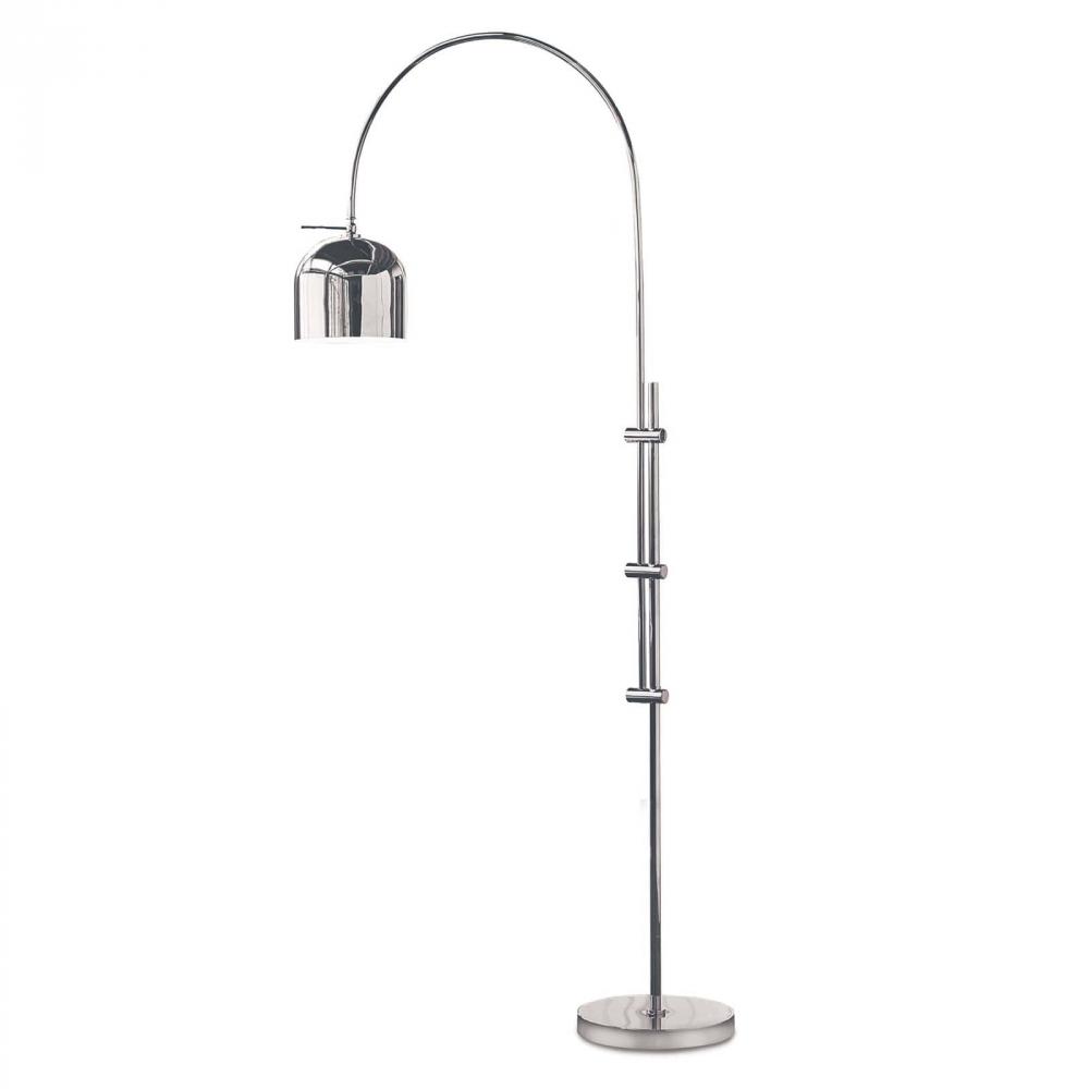 Regina Andrew Arc Floor Lamp With Metal Shade (Polished Nickel)