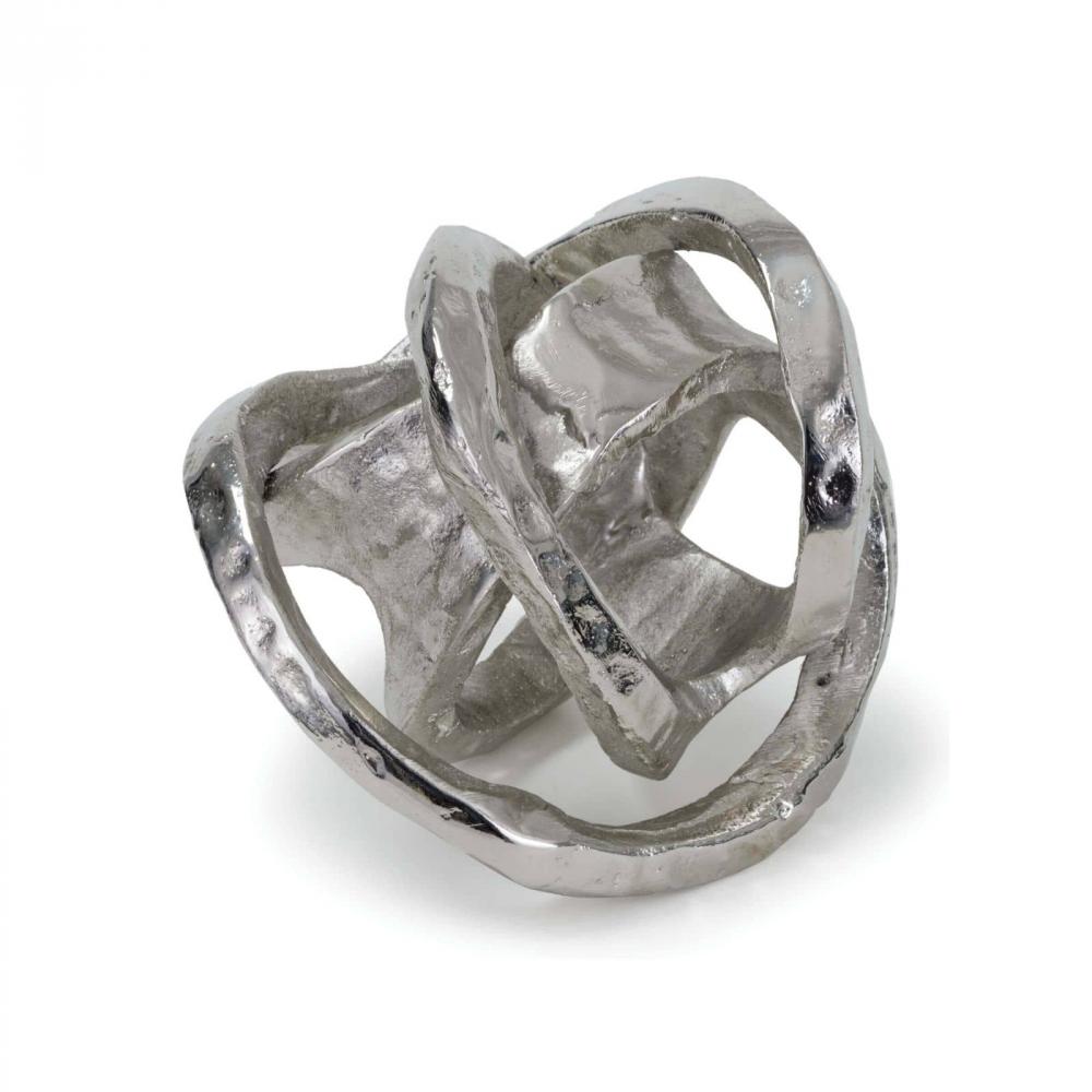Regina Andrew Metal Knot (Polished Nickel); Dimensions 8W x 6.5H x 7D