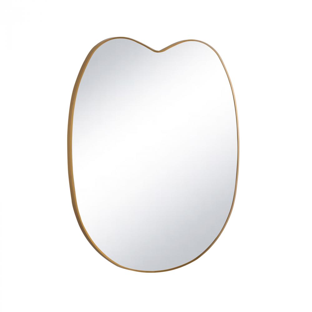Regina Andrew Mela Metal Mirror (Natural Brass); Dimensions 34.5W x 41.25H x 1.25D