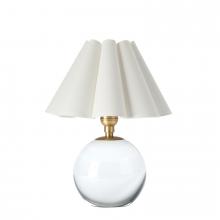 Regina Andrew 13-1694NB-WT - Regina Andrew Giorgio Crystal Mini Lamp (Natural Brass with White Scalloped Shade)