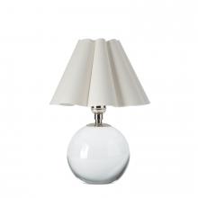 Regina Andrew 13-1694PN-WT - Regina Andrew Giorgio Crystal Mini Lamp (Polished Nickel with White Scalloped Shade)