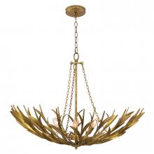 Regina Andrew 16-1420GLD - Regina Andrew River Reed Basin Chandelier (Antique Gold Leaf)