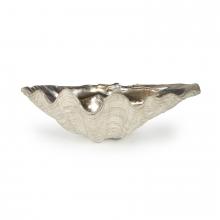 Regina Andrew 20-1036AMBSL - Regina Andrew Clam Bowl Small (Ambered Silver Leaf); Dimensions 14W x 6H x 9.5D