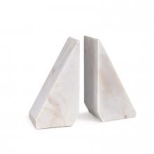 Regina Andrew 20-1390WT - Regina Andrew Othello Marble Bookends (White); Dimensions 6.5W x 7.75H x 3.25D