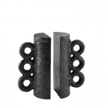 Regina Andrew 20-1652BLKZ - Regina Andrew Chandra Bookend Set (Blackened Zinc); Dimensions 8W x 8.5H x 4D