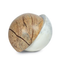 Regina Andrew 20-1661BRN - Regina Andrew Flint Marble Accessory (Forest Brown and White); Dimensions 6W x 7H x 6D
