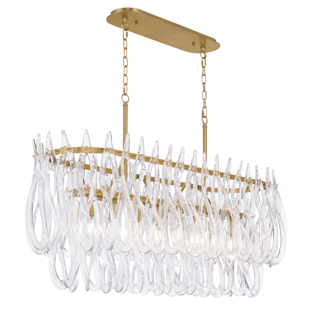 Glassara 48" 8-Light Linear Chandelier