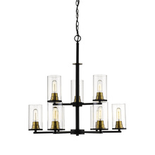 Millennium 3489-MB/HBZ - Pasadena 9-Light Chandelier Ceiling Light Matte Black/Heirloom Bronze