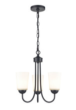 Millennium 9803-MB - Ivey Lake 3-Light Chandelier Ceiling Light Matte Black