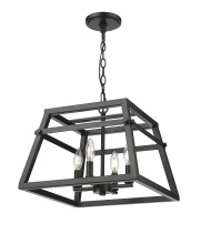 Millennium 19304-MB - Tellsa 16" Wide 4-Light Pendant - Matte Black