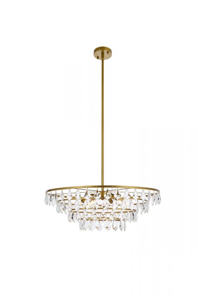 Ella 28 inch pendant in brass