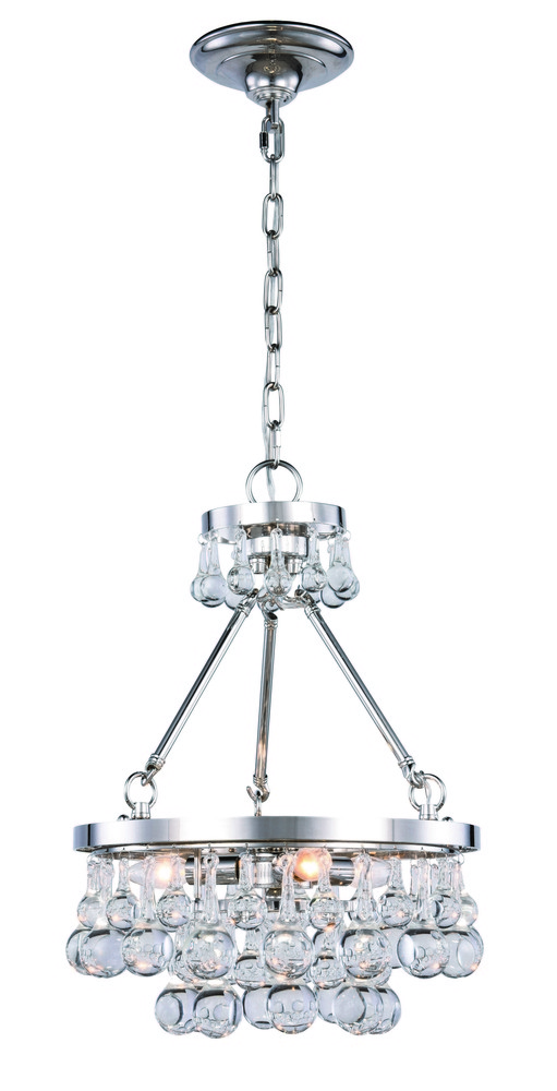 Bettina 3 light Polished Nickel Pendant Clear Royal Cut Crystal