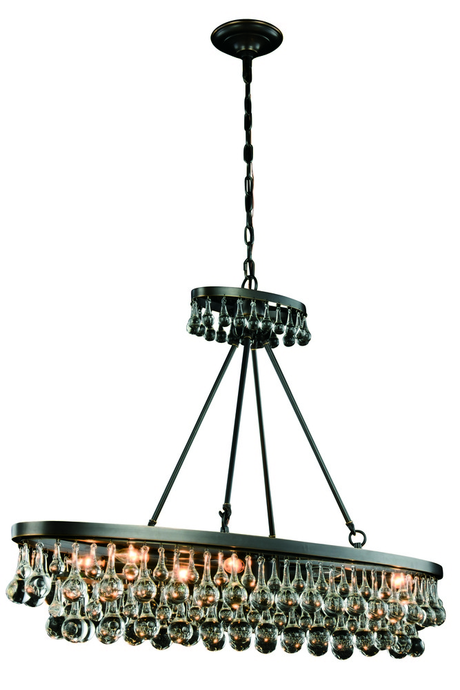 Bettina Collection Pendant Lamp L:44" W:13" H:31" Lt:8 Bronze Finish Royal Cut Clear