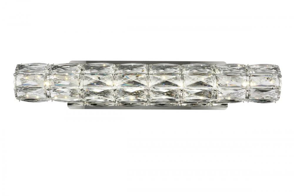 Valetta Integrated LED chip light Chrome Wall Sconce Clear Royal Cut Crystal