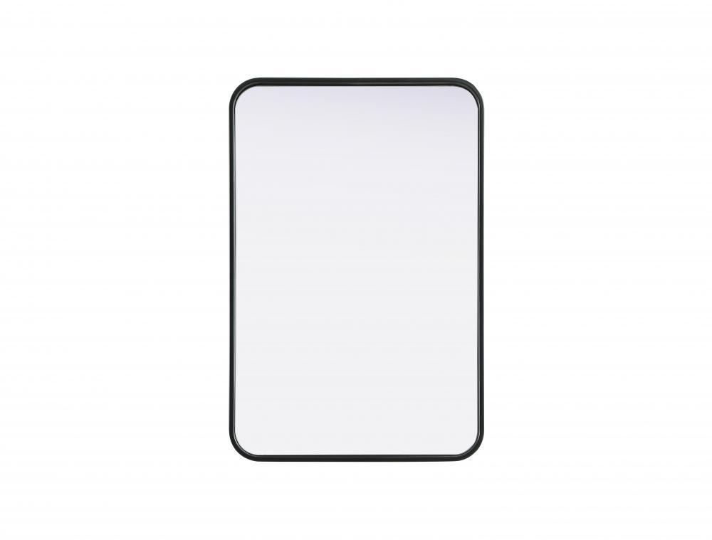 R Corner Mirror 20"x30"x2" Black