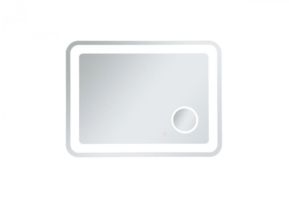 Lux 27in x 36in Hardwired LED mirror with magnifier & color changing temperature 3000K/4200K/6000K