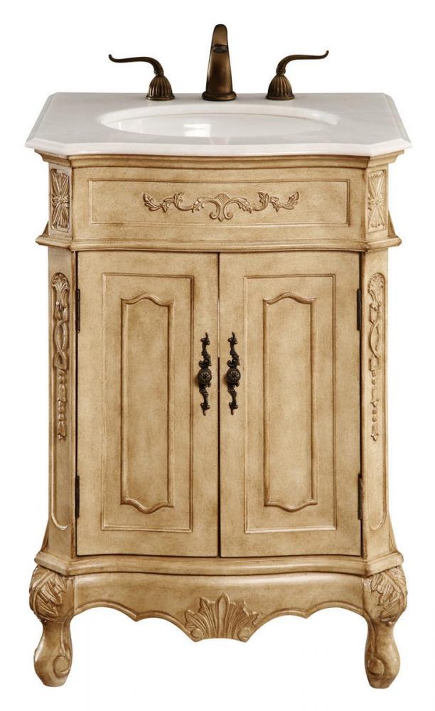 24 In. Single Bathroom Vanity Set In Antique Beige
