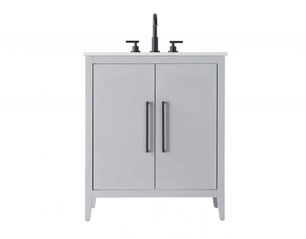 Vanity Cabinet 2Dr 30x21.5x35 Grey