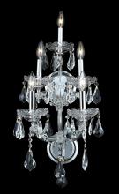 Elegant 2801W5C/RC - Maria Theresa 5 light Chrome Wall Sconce Clear Royal Cut Crystal