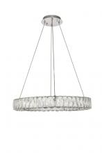 Elegant 3503D23C - Monroe Integrated LED chip light Chrome Chandelier Clear Royal Cut Crystal