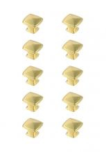 Elegant KB2023-GD-10PK - Marcel 1.2" Brushed Gold Square Knob Multipack (Set of 10)