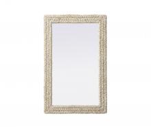 Elegant MR4A2742LN - Jute Rope Mirror 27''x42'' Linen White