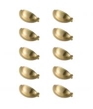 Elegant PL3001-GD-10PK - Claude 2-3/4" Center to Center Brushed Gold Cup Bar Pull Multipack (set of 10)