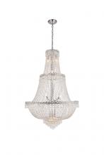 Elegant V1900G30C/RC - Century 17 light Chrome Chandelier Clear Royal Cut Crystal