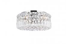 Elegant V2030F12C/RC - Maxime 4 light Chrome Flush Mount Clear Royal Cut Crystal