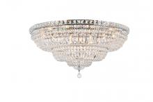 Elegant V2528F36C/RC - Tranquil 21 light Chrome Flush Mount Clear Royal Cut Crystal