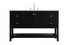 Elegant VF16454BK - Vanity Cabinet 2dr4dw 54"x22"x34" Black