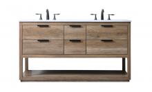 Elegant VF19260DNT - Vanity Cabinet 4Dw 60x22x34 Natural Oak