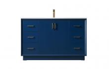 Elegant VF19654BL - Hayes Vanity Cabinet 6Dw 2Dr 54"W x 22"D x 35"H blue