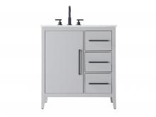 Elegant VF29332GR - Vanity Cabinet 1Dr 3Dw 32x21.5x35 Grey