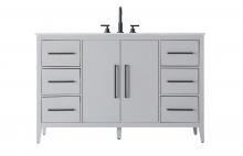 Elegant VF29354GR - Vanity Cabinet 2Dr 6Dw 54x21.5x35 Grey