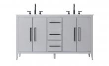 Elegant VF29360DGR - Vanity Cabinet 4Dr 3Dw 60x21.5x35 Grey
