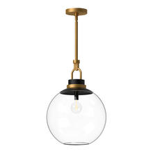 Alora Lighting PD520516AGCL - Copperfield 16-in Aged Gold/Clear Glass 1 Light Pendant