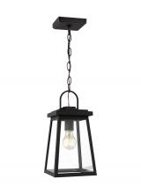 Visual Comfort & Co. Studio Collection 6248401EN7-12 - Founders modern 1-light LED outdoor exterior ceiling hanging pendant in black Finish