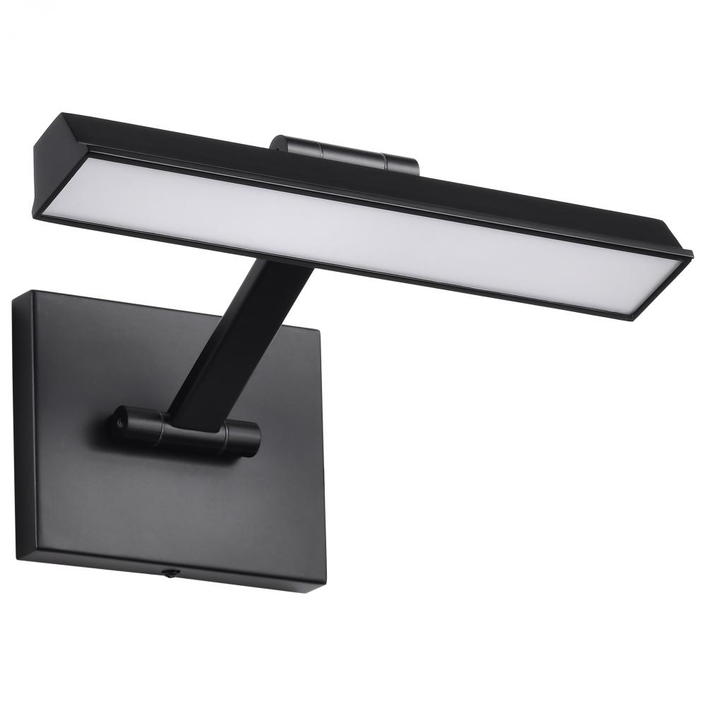 Hazel; 1 Foot LED Picture Light; 3 CCT Selectable; Black Finish; Acrylic Lens